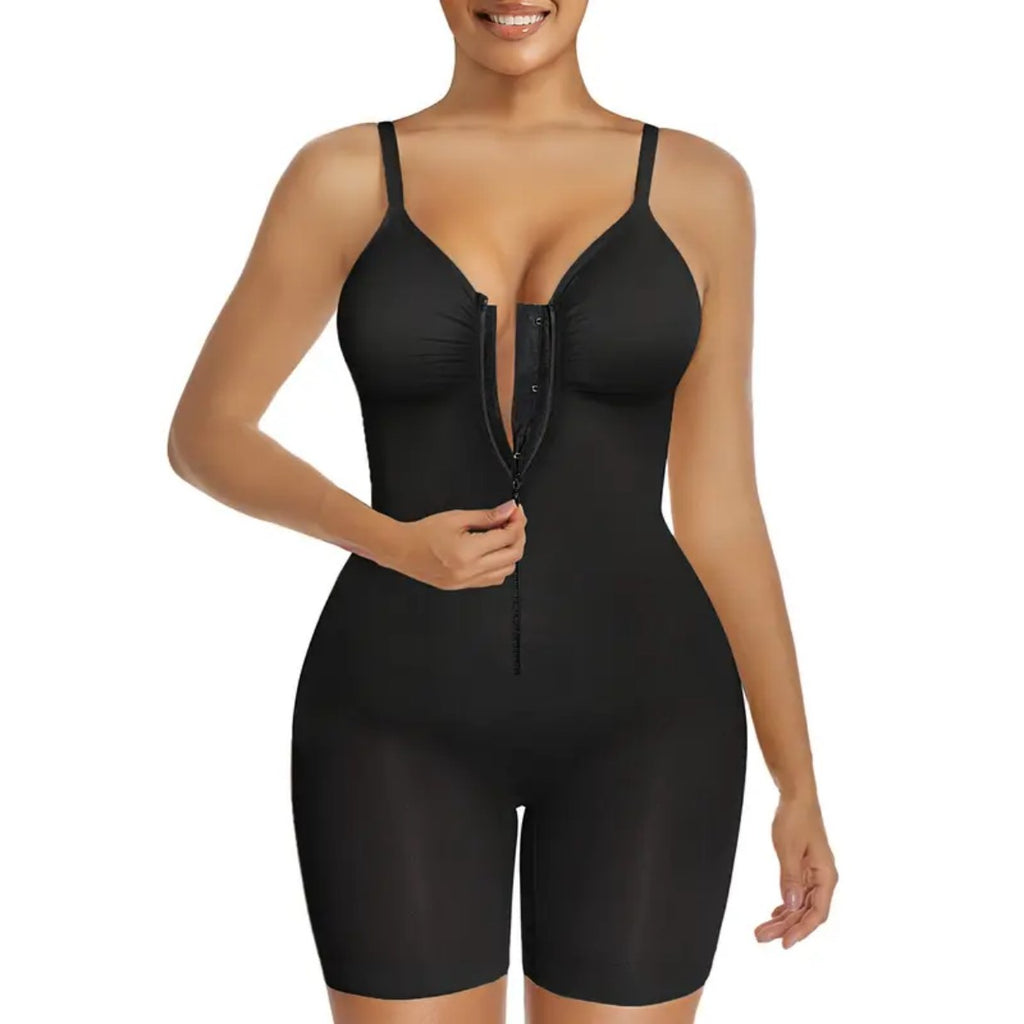 Women's Zip-Up Shaping Bodysuit Tummy Control Ultra-Stretch Comfort Fit