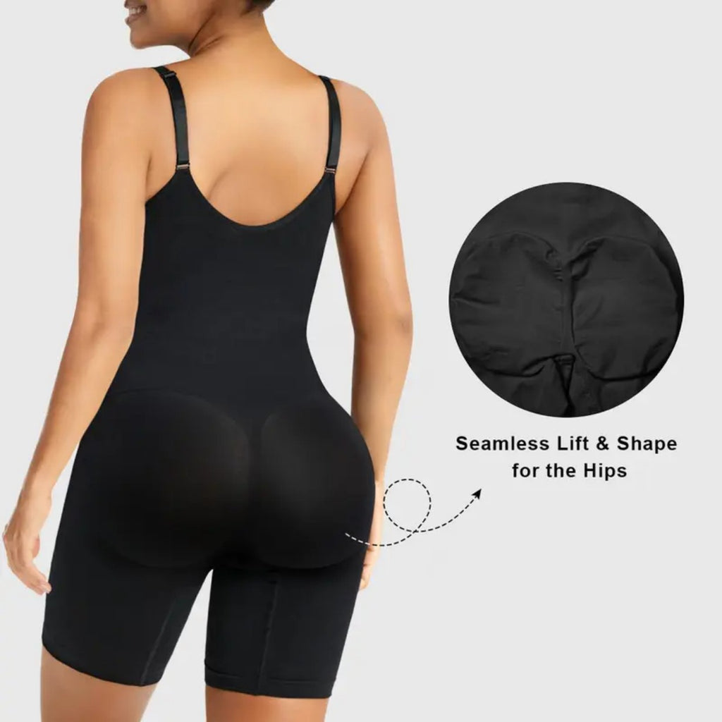Women's Zip-Up Shaping Bodysuit Tummy Control Ultra-Stretch Comfort Fit